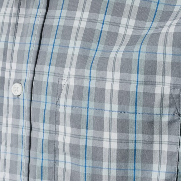 🆕George Men’s Plaid Poplin Short Sleeve Shirt - Picture 6 of 6